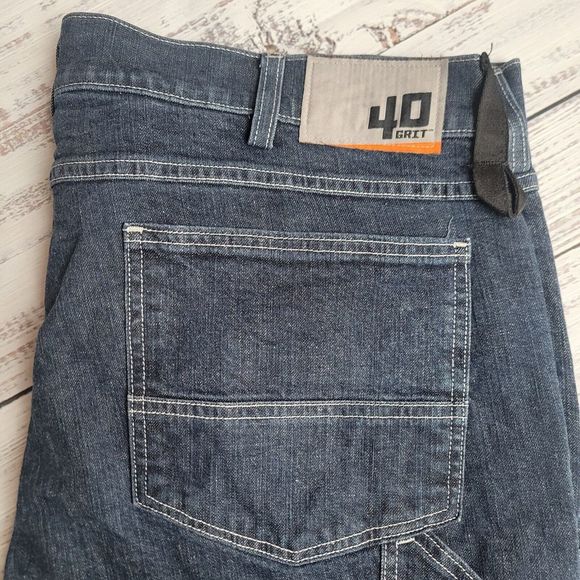Duluth Trading‎ 40 Grit Jeans Men's 42x31 Blue Standard Fit Carpenter Workwear - Picture 4 of 8